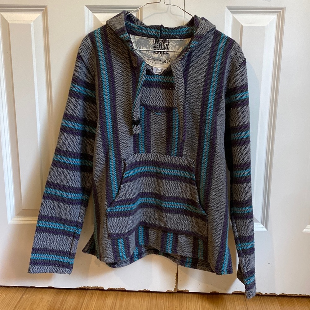 Stripped “drug rug” hoodie